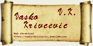 Vasko Krivčević vizit kartica